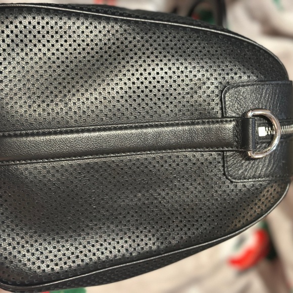 Michael Kors Libby Large Perforated Leather Travel Tote Bag (Black) - Picture 9 of 14